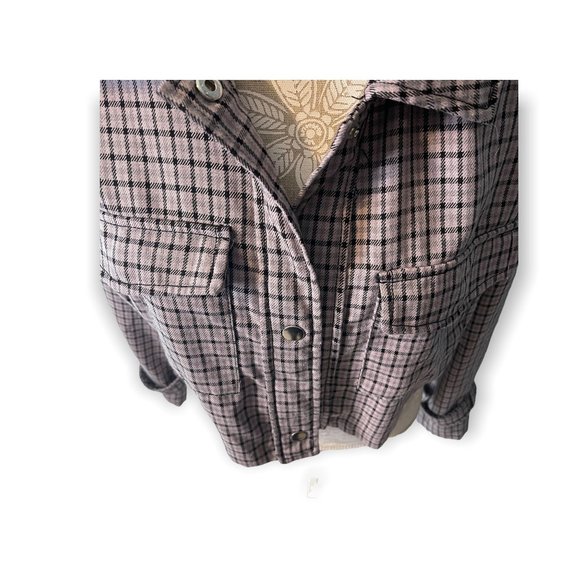 Wild Fable Light Jacket in purple and black plaid style colors in a size large. - Picture 5 of 8